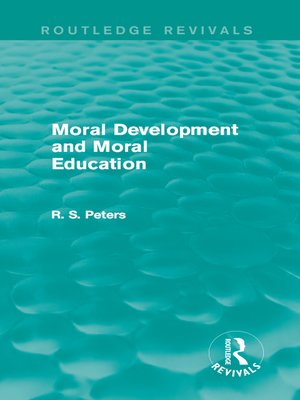 cover image of Moral Development and Moral Education